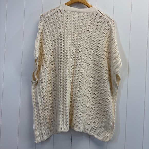 Gap Womens Boho Chic Chunky Oversized Poncho Sweater Size XXS Festival Neutral - Picture 2 of 7